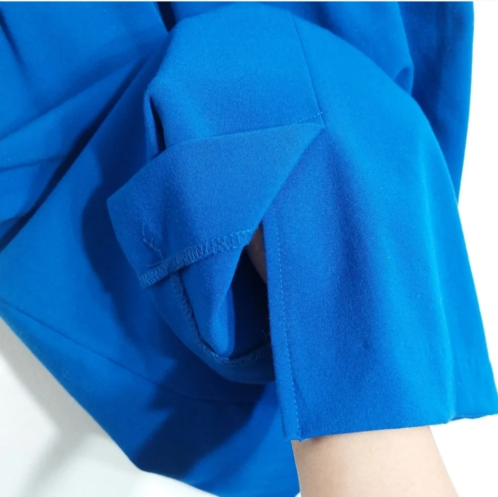 Emma & Michelle Royal Blue V-Neck Bodycon Dress Petite 4P - Picture 10 of 12